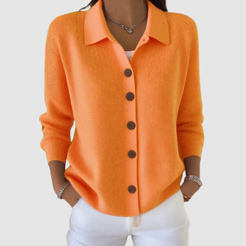 Marielena | Knit Cardigan with Button-Up Closure and Relaxed Fit
