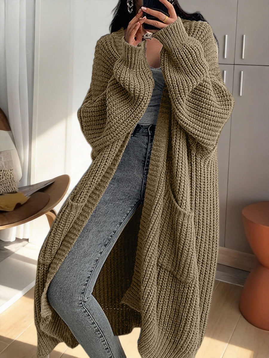 Noelle | Women's Winter Cardigan – Oversized Longline Duster with Pockets view 4