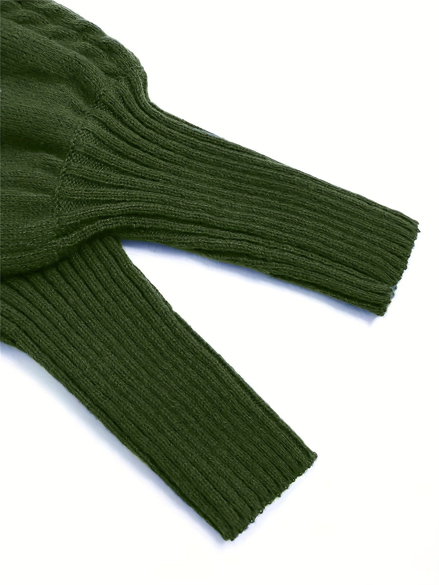 Eloise | Women's Mock Neck Sweater – Textured Knit Half Zip Collar Pullover view 29