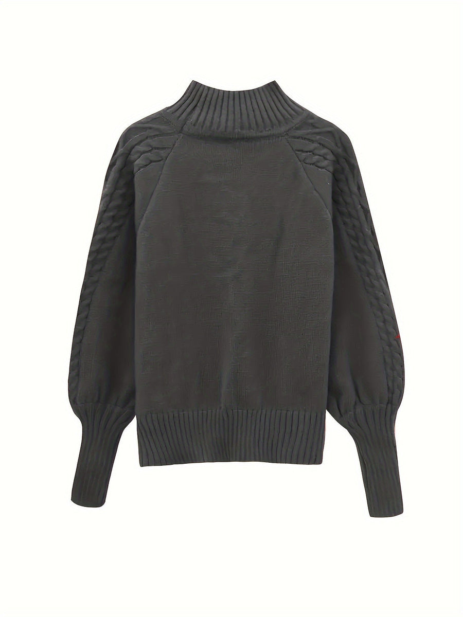 Wren | Women's Cable Knit Sweater – Cozy Textured Winter Pullover view 8