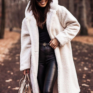 Tamsin | Women's Faux Fur Coat – Hooded Winter, Plus Size view 9