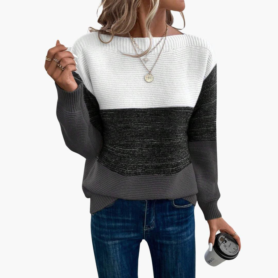 Oceane | Ombre Knit Jumper with Long Sleeves and Pullover Style view 9