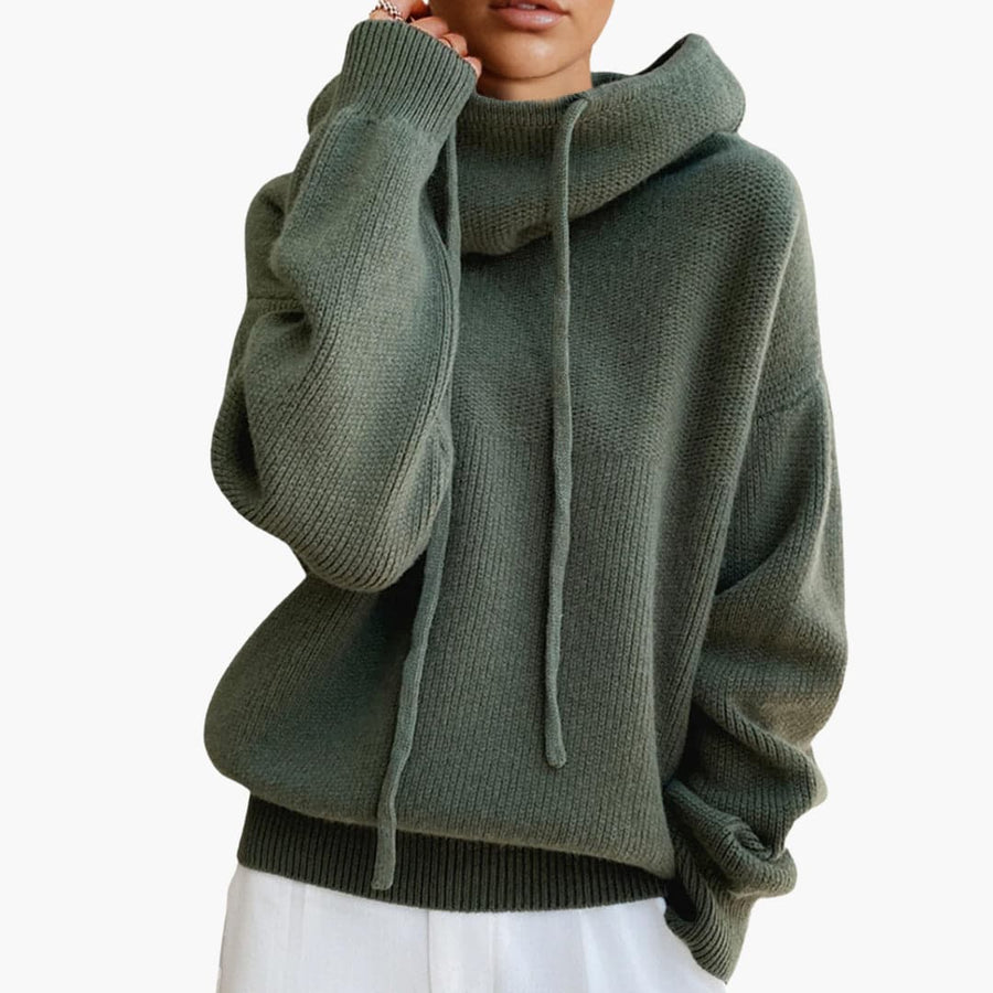 Ulrike | Turtleneck Jumper with Long Sleeves and Drawstring Detail view 5