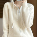 Belle | Women's Winter Cardigan – Hooded Zip-Up Cosy Layering