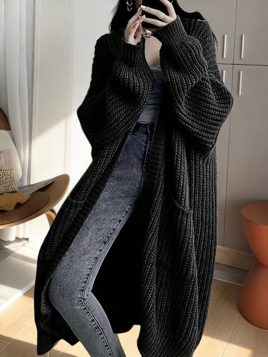 Noelle | Women's Winter Cardigan – Oversized Longline Duster with Pockets view 10