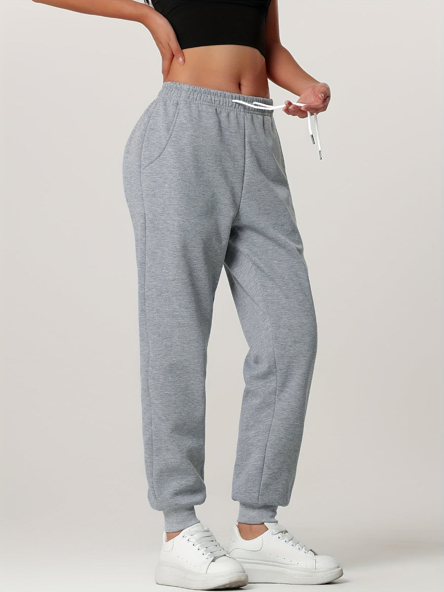 Fiona | Women's Lined Joggers – Cuffed Warm Winter Sweatpants view 25