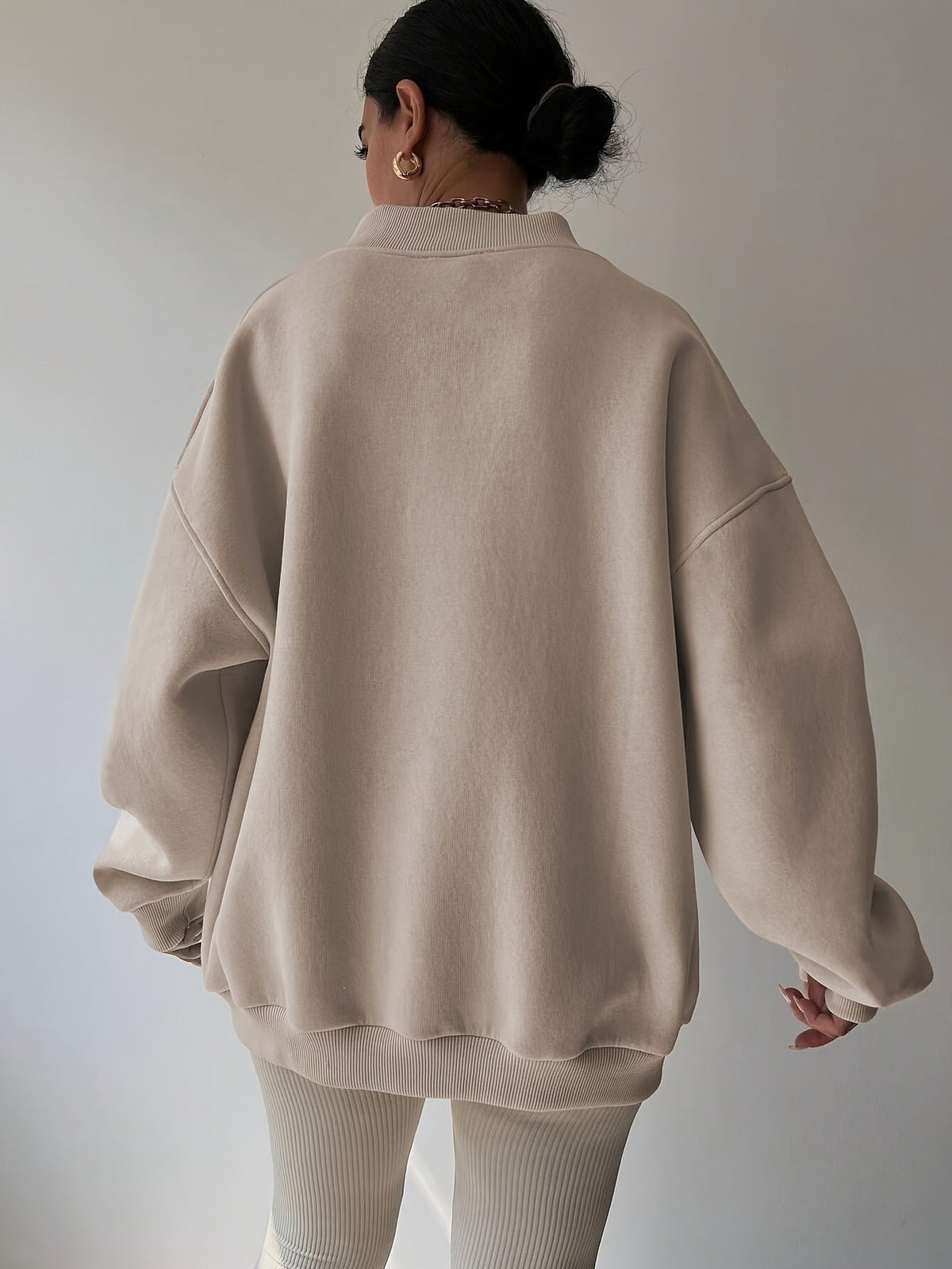 Hazel | Women's Half Zip Sweatshirt – Relaxed Quarter Zip Pullover