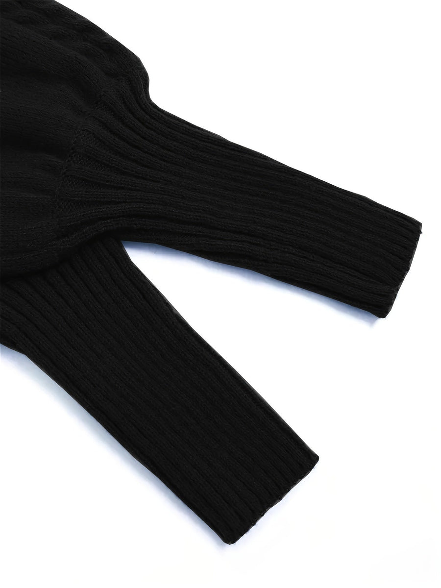 Eloise | Women's Mock Neck Sweater – Textured Knit Half Zip Collar Pullover view 11