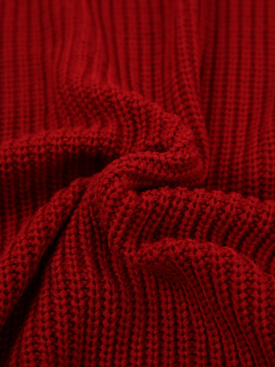 Rosabel | Women's Plus Size Sweater Dress – Half Turtleneck Relaxed Knit Dress view 16
