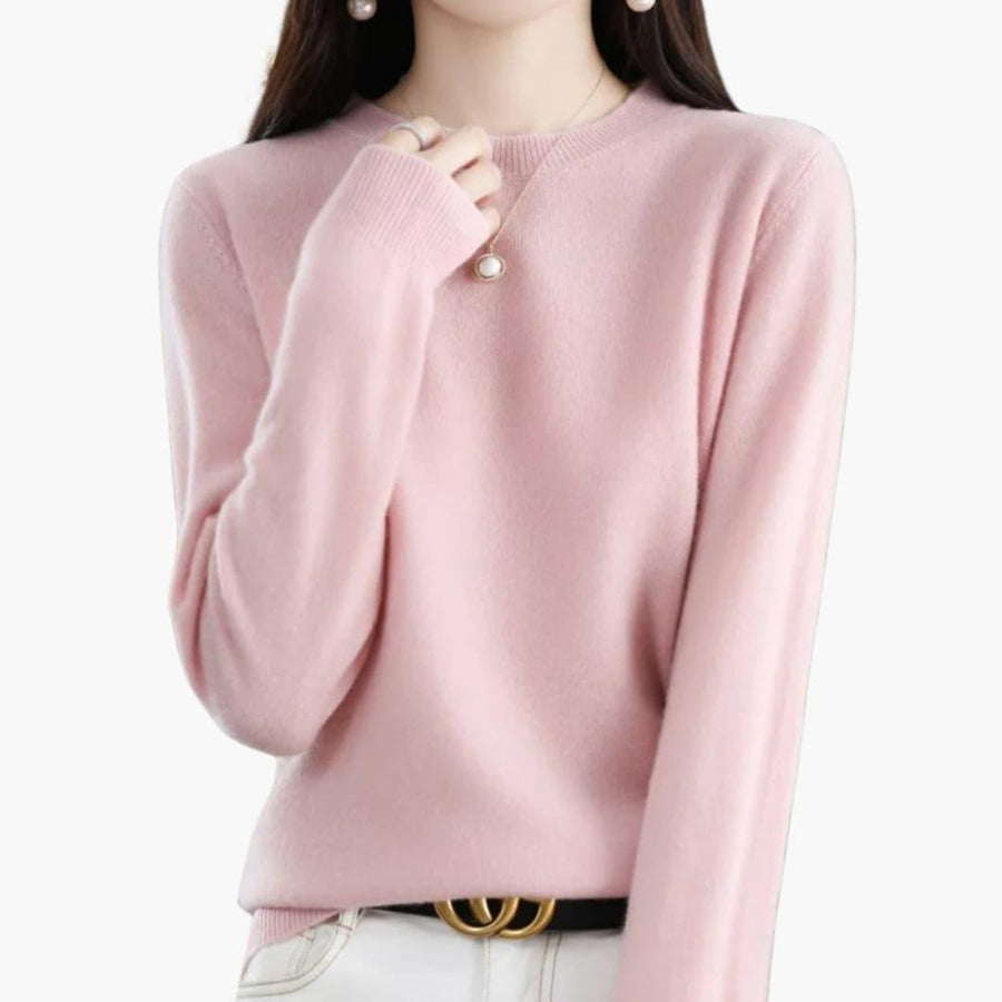 Persephone | Chunky Knit Jumper with Long Sleeves and Round Neckline view 5