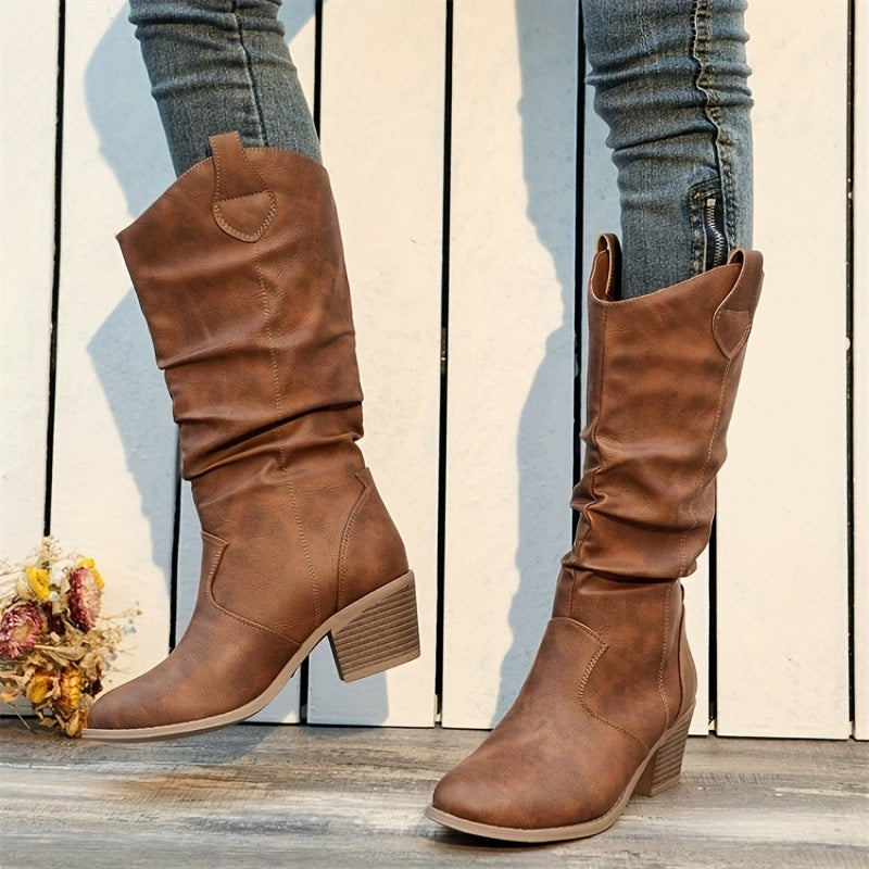 Yolette | Wide Calf Western Cowboy Boots view 4