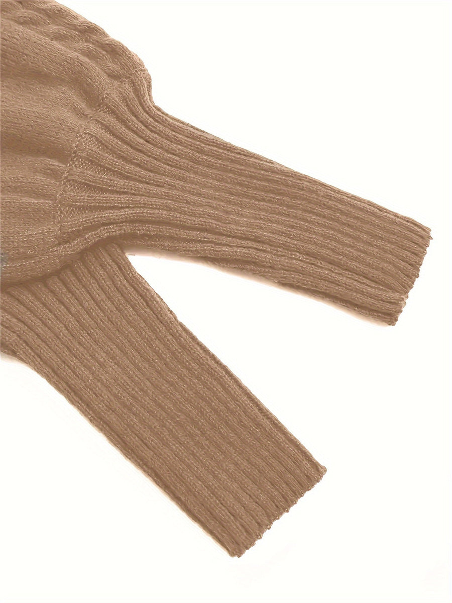 Eloise | Women's Mock Neck Sweater – Textured Knit Half Zip Collar Pullover view 23