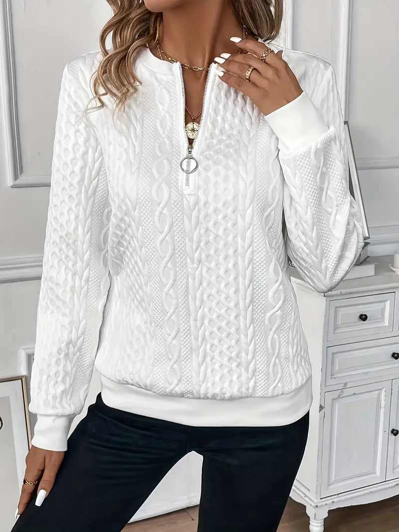 Rosalind | Modern Zip-Up Sweater view 10