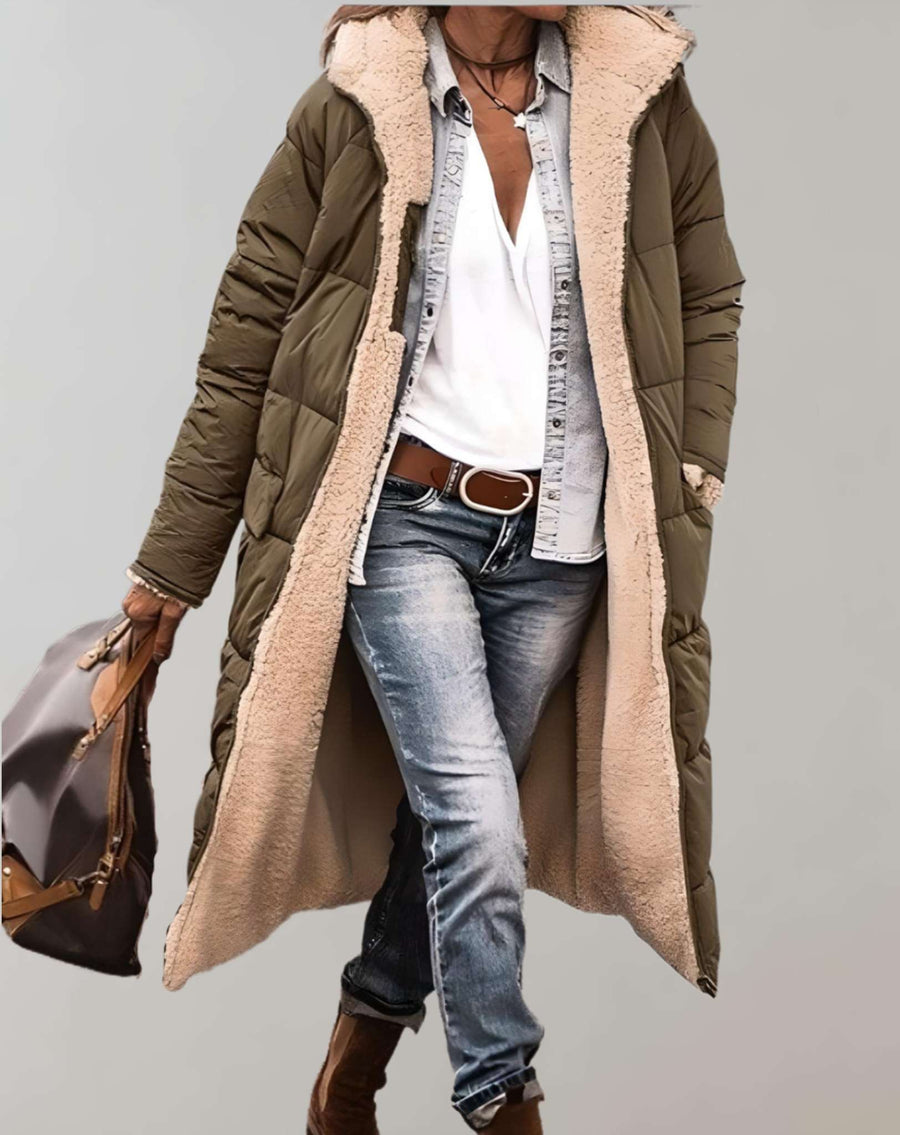 Clara | Women's Puffer Jacket – Fleece-Lined Winter Coat view 6