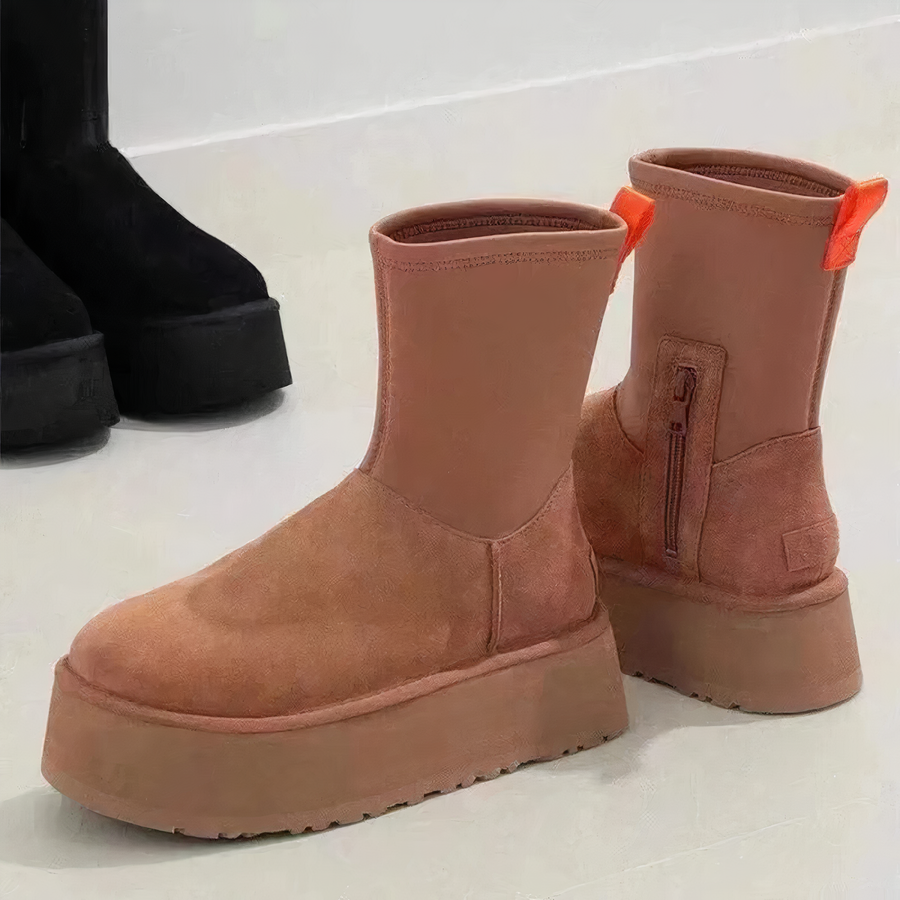 Marielle | Smooth Shaft Side Zip Closure Boots view 2