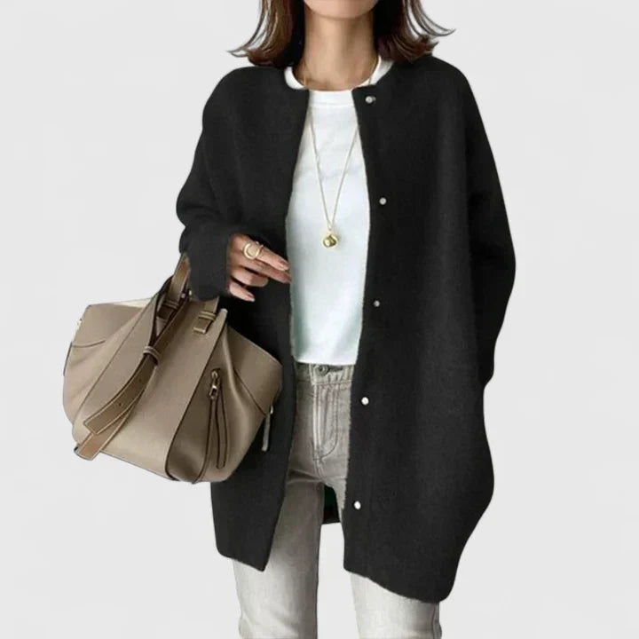 Tilda | Women's Winter Cardigan – Oversized Wool-Blend Longline Duster view 3
