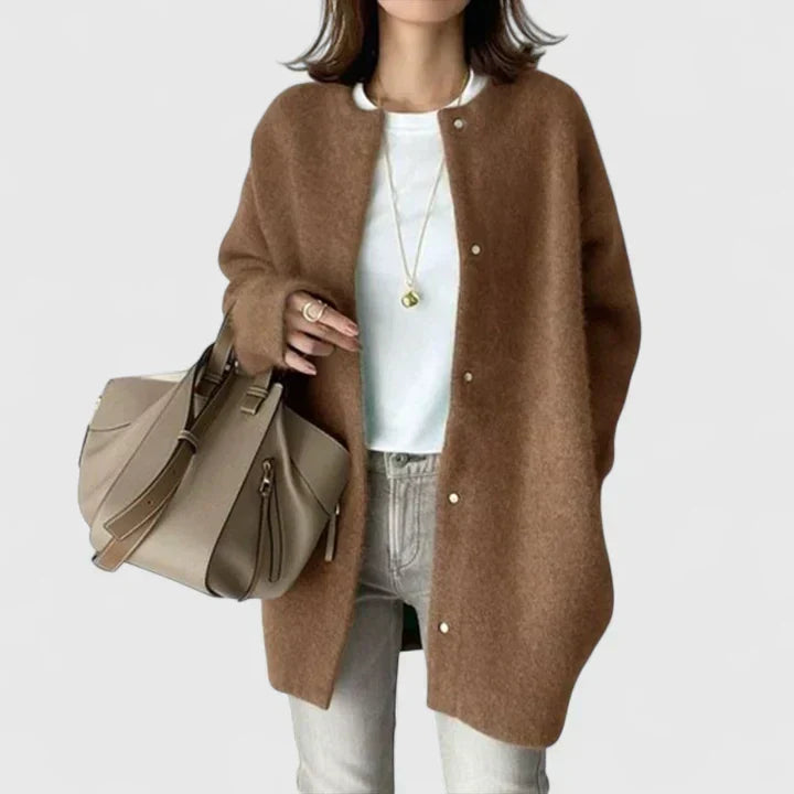 Tilda | Women's Winter Cardigan – Oversized Wool-Blend Longline Duster view 4