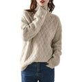 Zaneta | Textured Knit Oversized Turtleneck Sweater