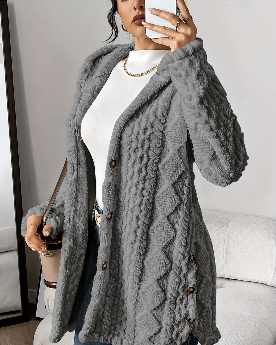 Noelani | Plush Hooded Cardigan view 5