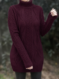 Helena | Women's Winter Sweater – Oversized Cable Knit Turtleneck
