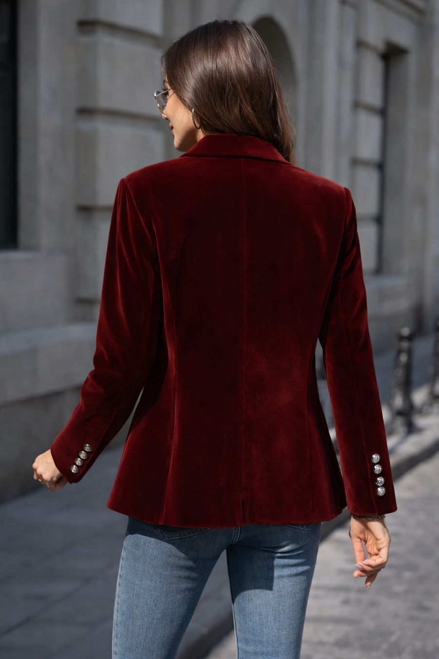 Alessandra | Elegant Velvet Blazer view 17