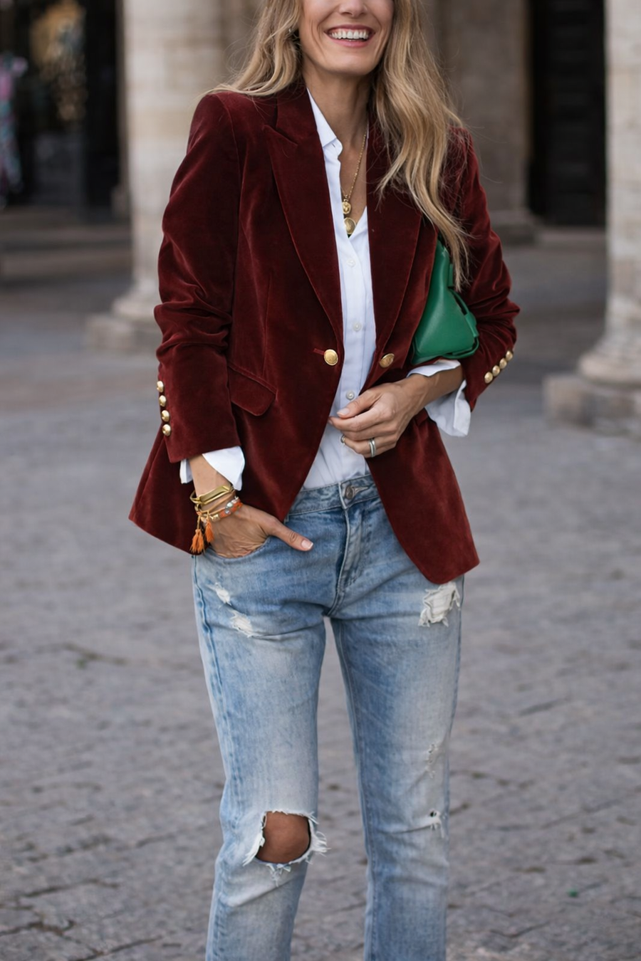 Alessandra | Elegant Velvet Blazer view 20