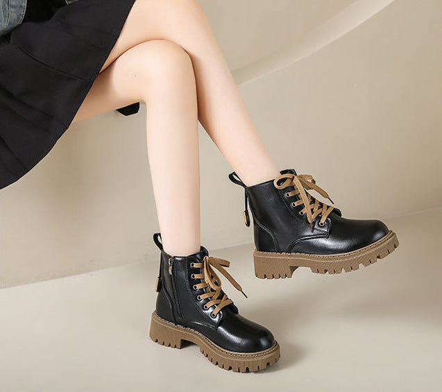 Danika | Side Zipper Round Toe Boots view 14