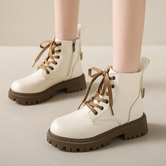 Danika | Side Zipper Round Toe Boots