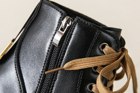 Danika | Side Zipper Round Toe Boots view 9