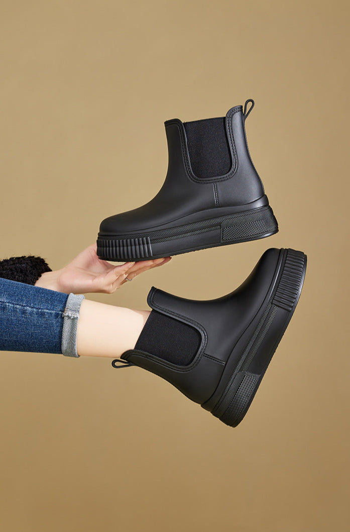 Yseulte | Platform Ankle Elastic Side Panels Boots view 12