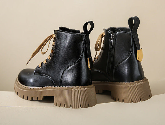 Danika | Side Zipper Round Toe Boots view 7