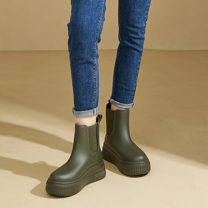 Yseulte | Platform Ankle Elastic Side Panels Boots view 5