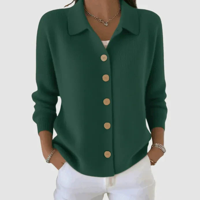 Marielena | Knit Cardigan with Button-Up Closure and Relaxed Fit view 3