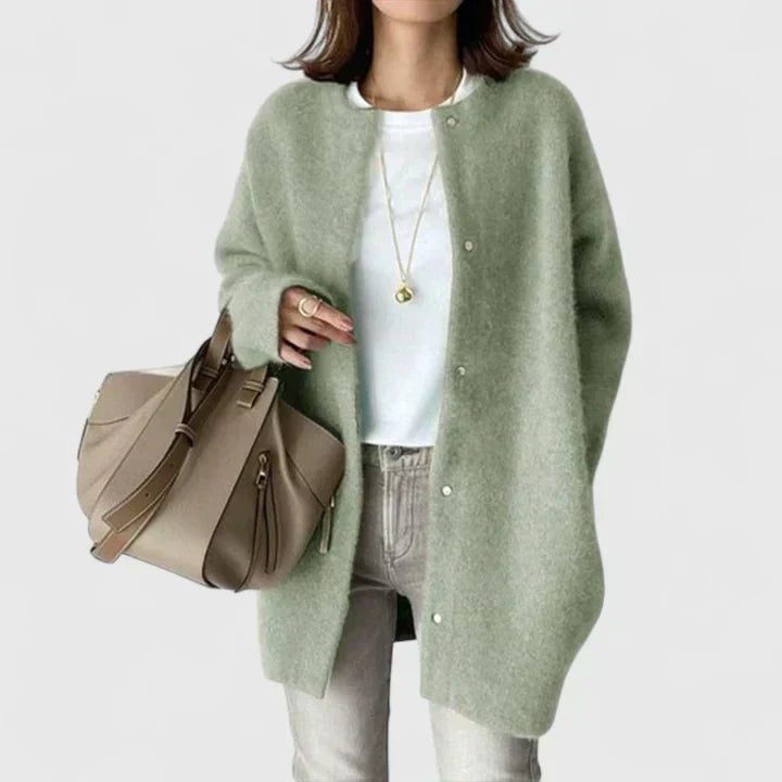 Tilda | Women's Winter Cardigan – Oversized Wool-Blend Longline Duster view 6