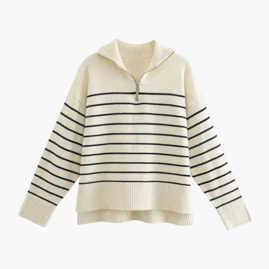 Charlotte | Striped Jumper with Crew Neck and Long Sleeves