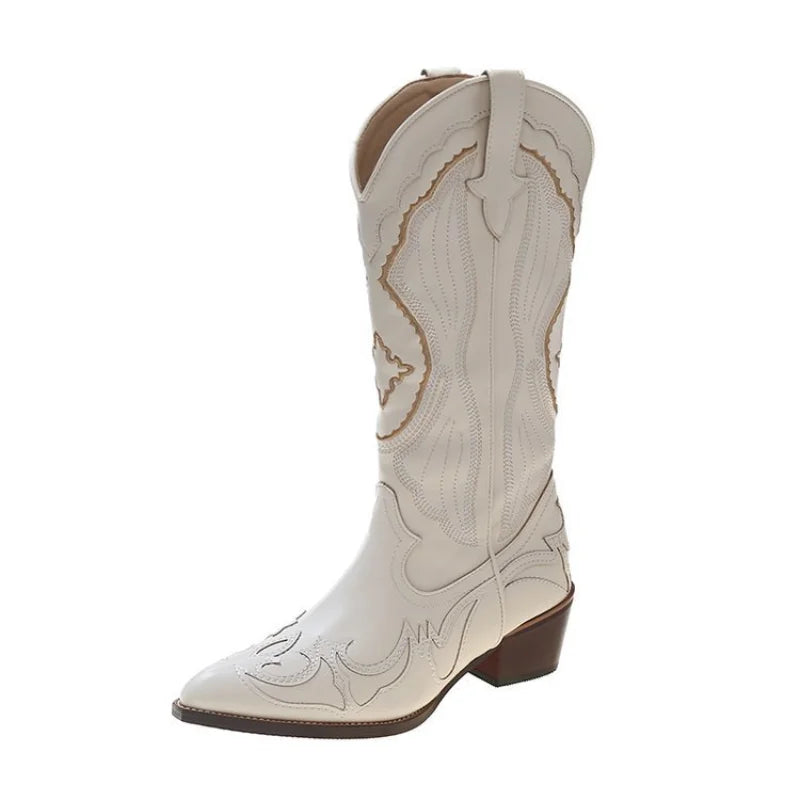 Ava | Women's Western Cowboy Boots – Classic Pointed Toe Mid Calf Boots view 5