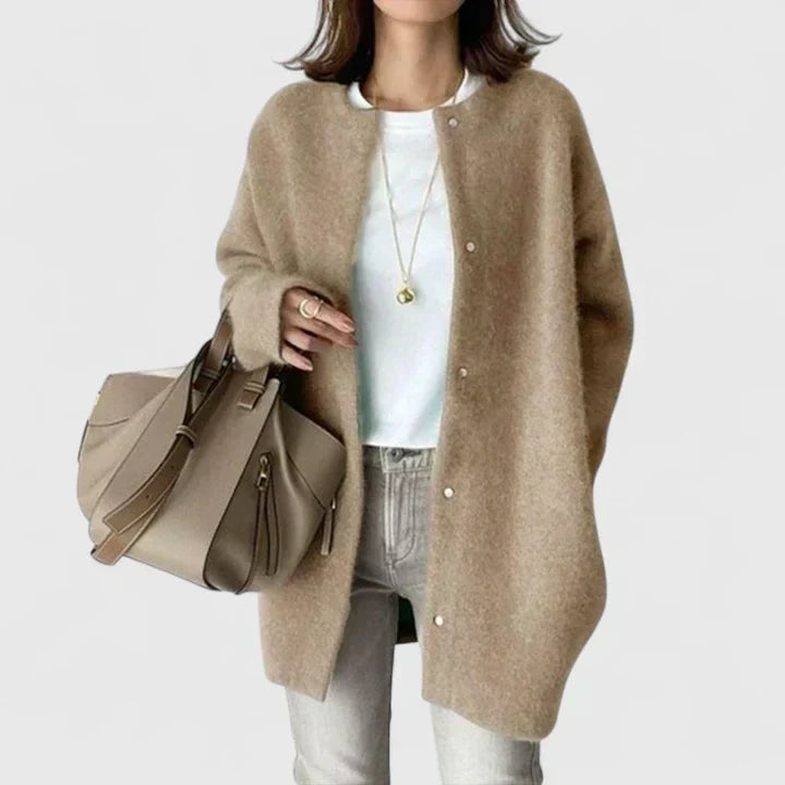 Tilda | Women's Winter Cardigan – Oversized Wool-Blend Longline Duster view 2