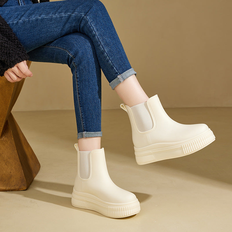Yseulte | Platform Ankle Elastic Side Panels Boots view 7