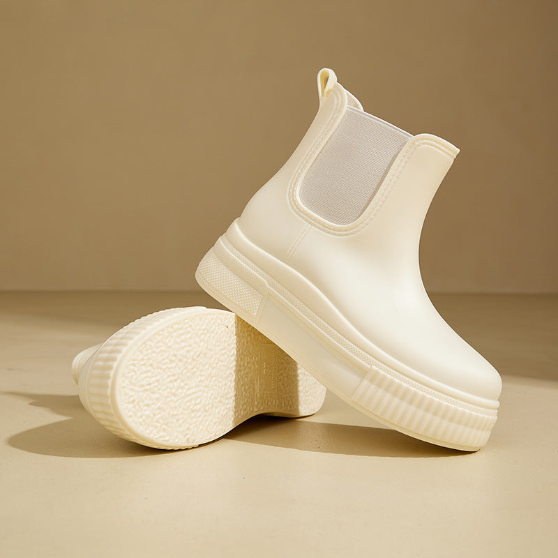 Yseulte | Platform Ankle Elastic Side Panels Boots view 6