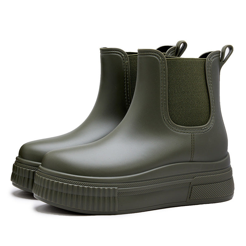 Yseulte | Platform Ankle Elastic Side Panels Boots view 4