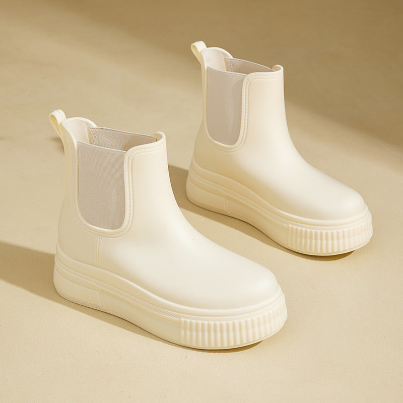 Yseulte | Platform Ankle Elastic Side Panels Boots view 2