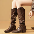 Kerensa | Slouch-style Shape Block Heel Women's Boots
