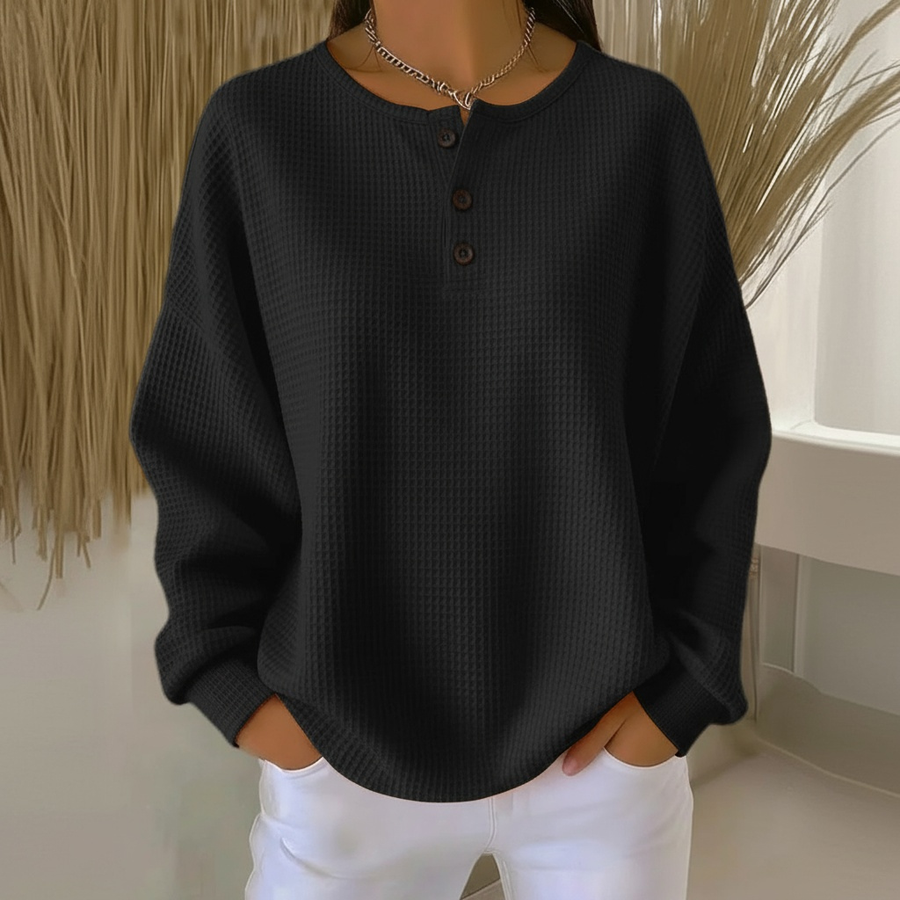 Delphina | Cozy Waffle Sweater view 4