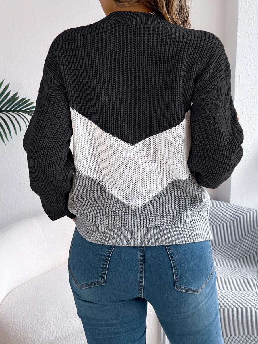 Beatrix | Chevron Stitch Pullover Sweater view 3