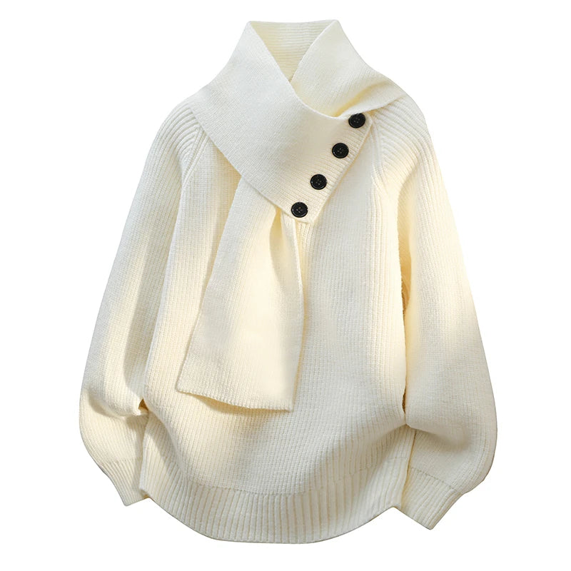 Kalliope | Cozy Scarf-Neck Sweater view 1