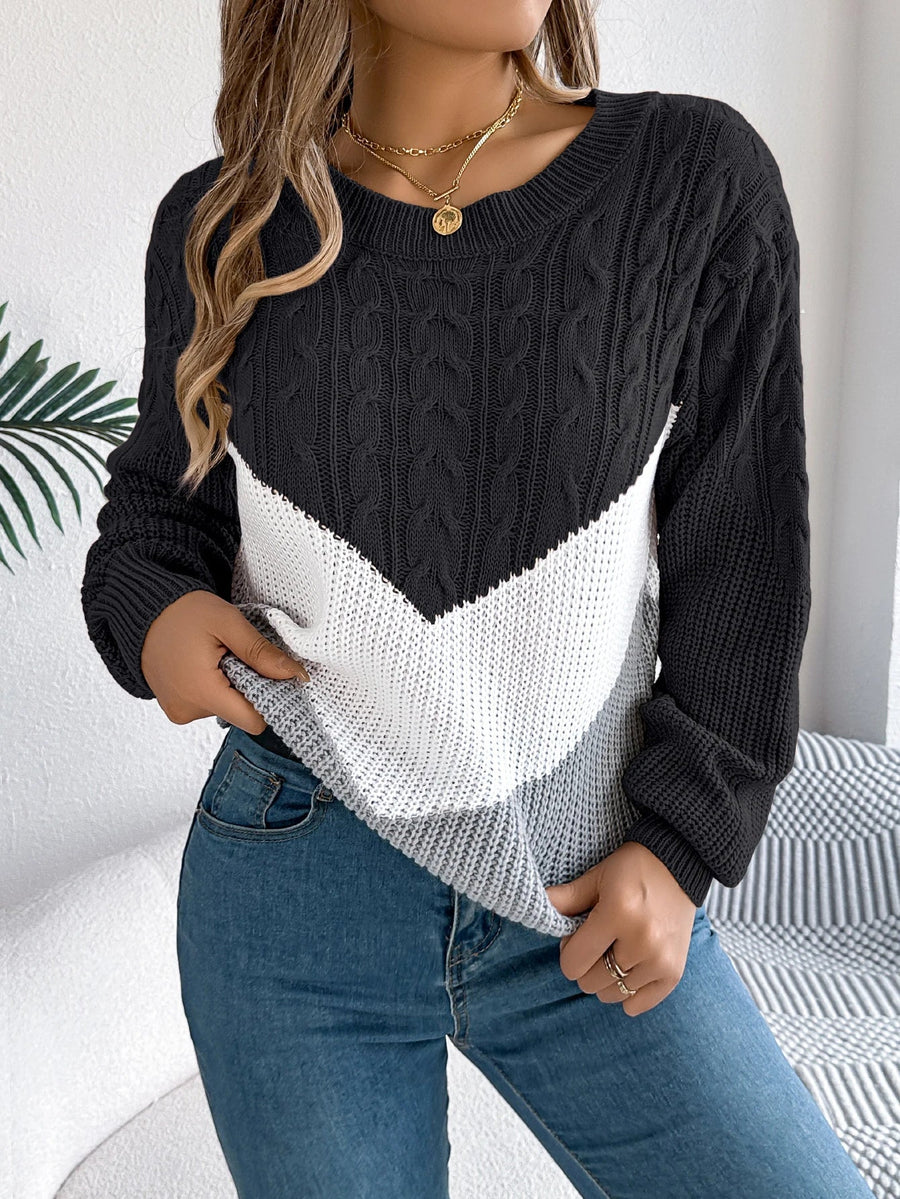 Beatrix | Chevron Stitch Pullover Sweater view 1
