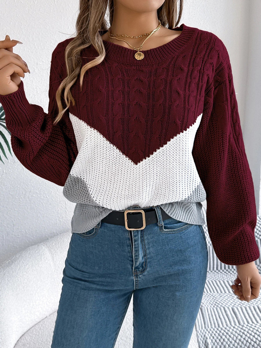 Beatrix | Chevron Stitch Pullover Sweater view 7