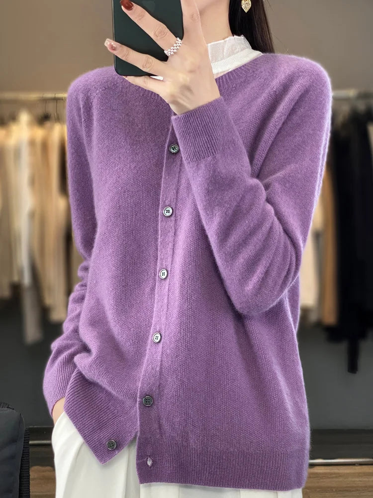 Prudence | Women's Winter Cardigan – Classic Buttoned Knit view 5