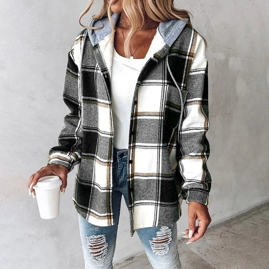 Veronique | Checkered Lined Cardigan Women view 1