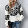 Josephine | Elegant V-neck Sweater Leopard